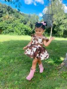 Brown Cow Babydoll Dress