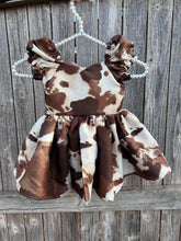 Load image into Gallery viewer, Brown Cow Babydoll Dress
