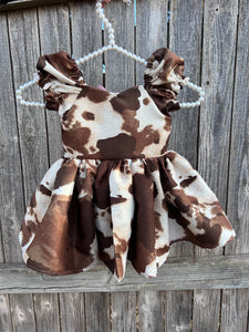 Brown Cow Babydoll Dress